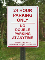 No Double Parking Sign